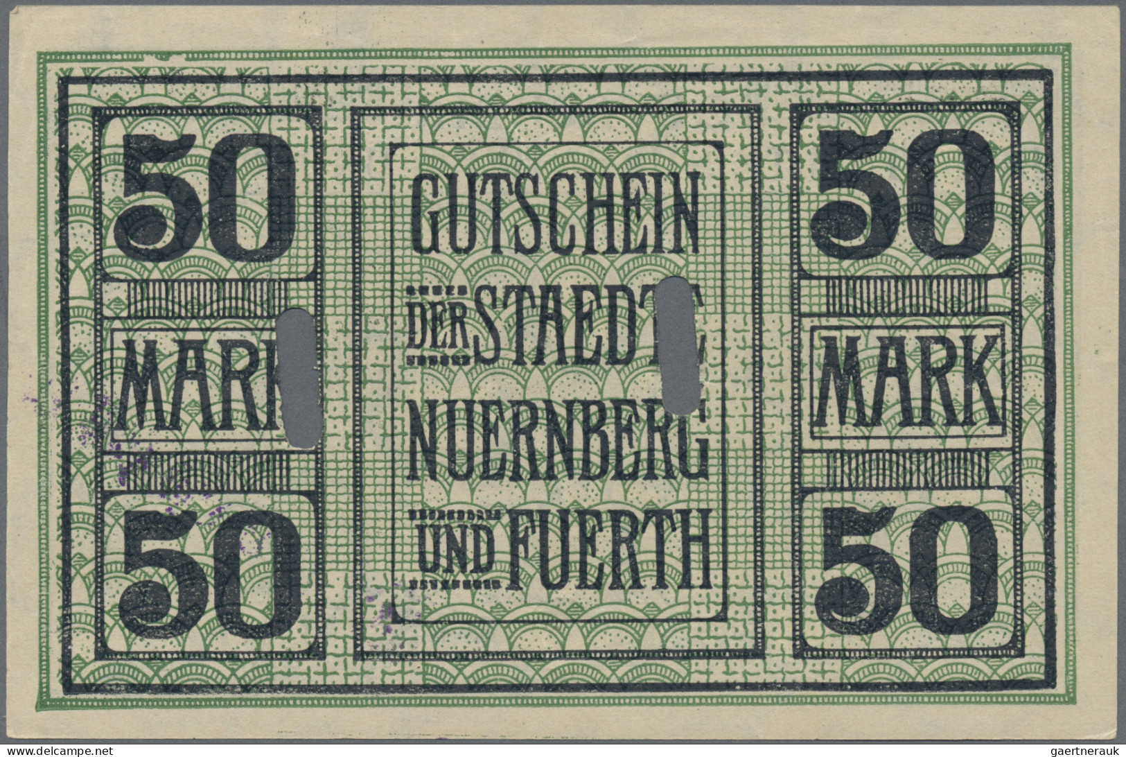 Deutschland - Notgeld: Nürnberg Und Fürth, Stadt, 5, 10, 20 Und 50 Mark 1918, Je - Autres & Non Classés