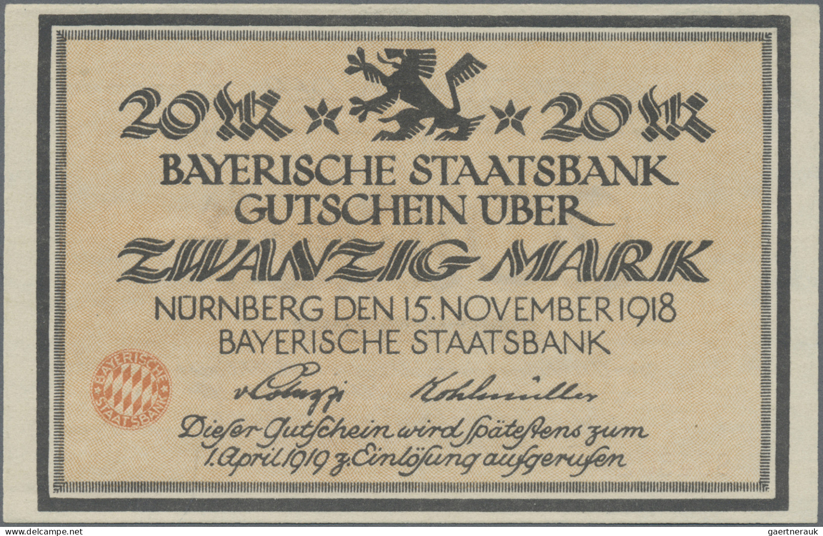 Deutschland - Notgeld: Nürnberg Und Fürth, Stadt, 5, 10, 20 Und 50 Mark 1918, Je - Other & Unclassified