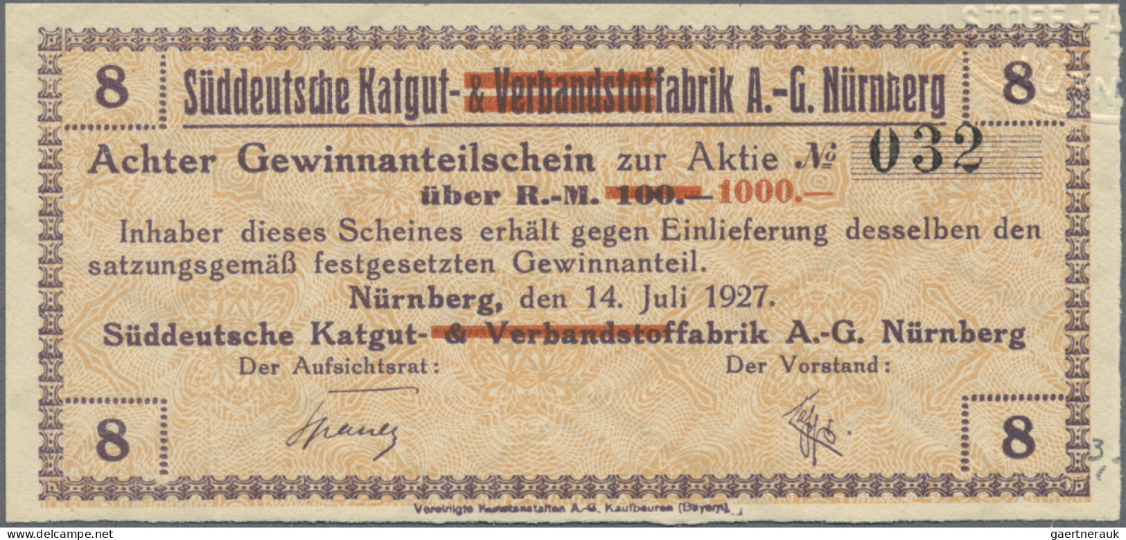 Deutschland - Notgeld: Nürnberg und Fürth, Stadt, 5, 10, 20 und 50 Mark 1918, je