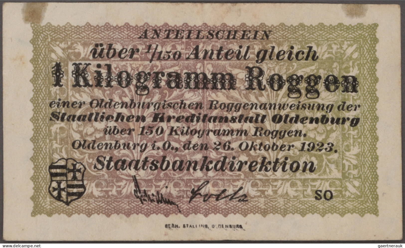 Deutschland - Notgeld: Wertbeständiges Notgeld / Sachwertscheine, Lot Von 4 Sche - Other & Unclassified