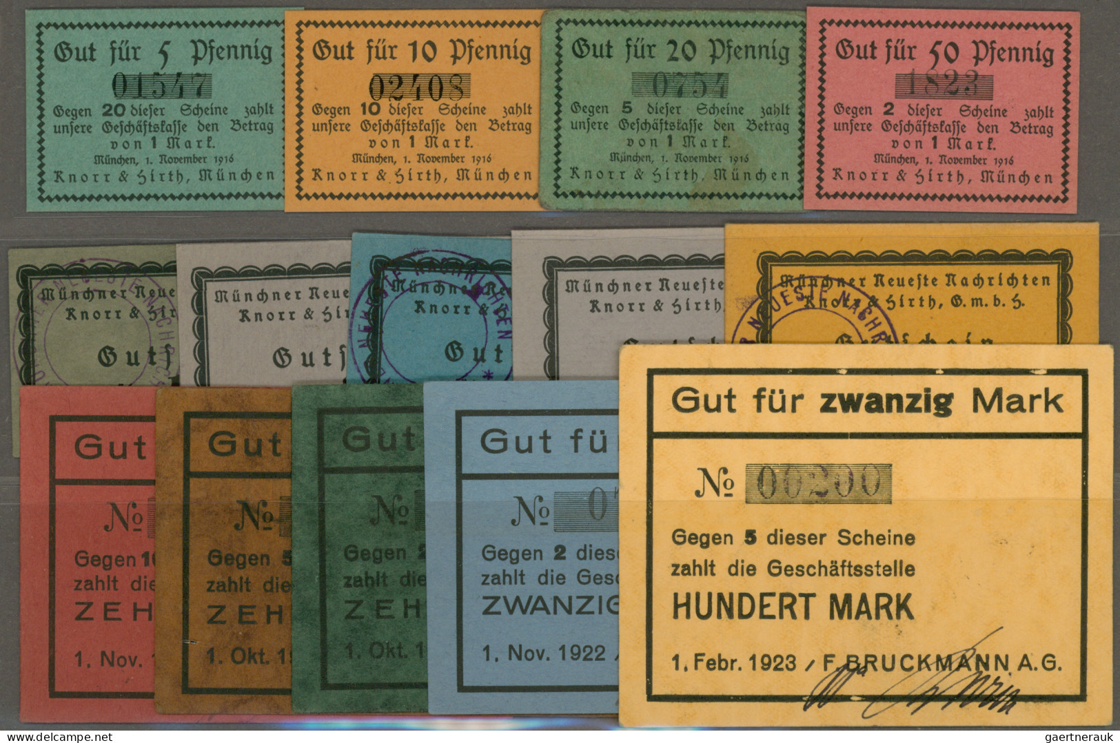 Deutschland - Notgeld - Bayern: München, F. Bruckmann A.G., 2, 5 Mark, 1.10.1922 - [11] Emissioni Locali