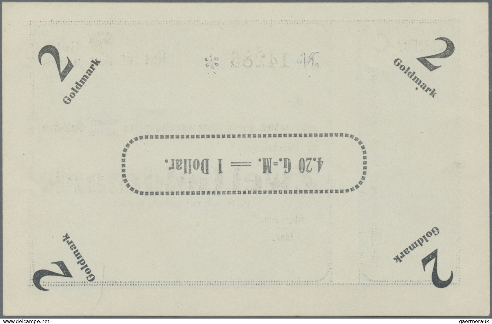 Deutschland - Notgeld - Rheinland: Oberstein, Banken, 1, 2, 10 Goldmark, Kundens - [11] Local Banknote Issues