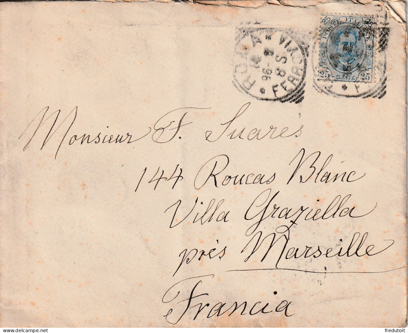 ITALIE - Lettre De Rome Le 14/05/1896 Pour Marseille Adressé à André Suarès (Ecrivain Et Poète) - Storia Postale