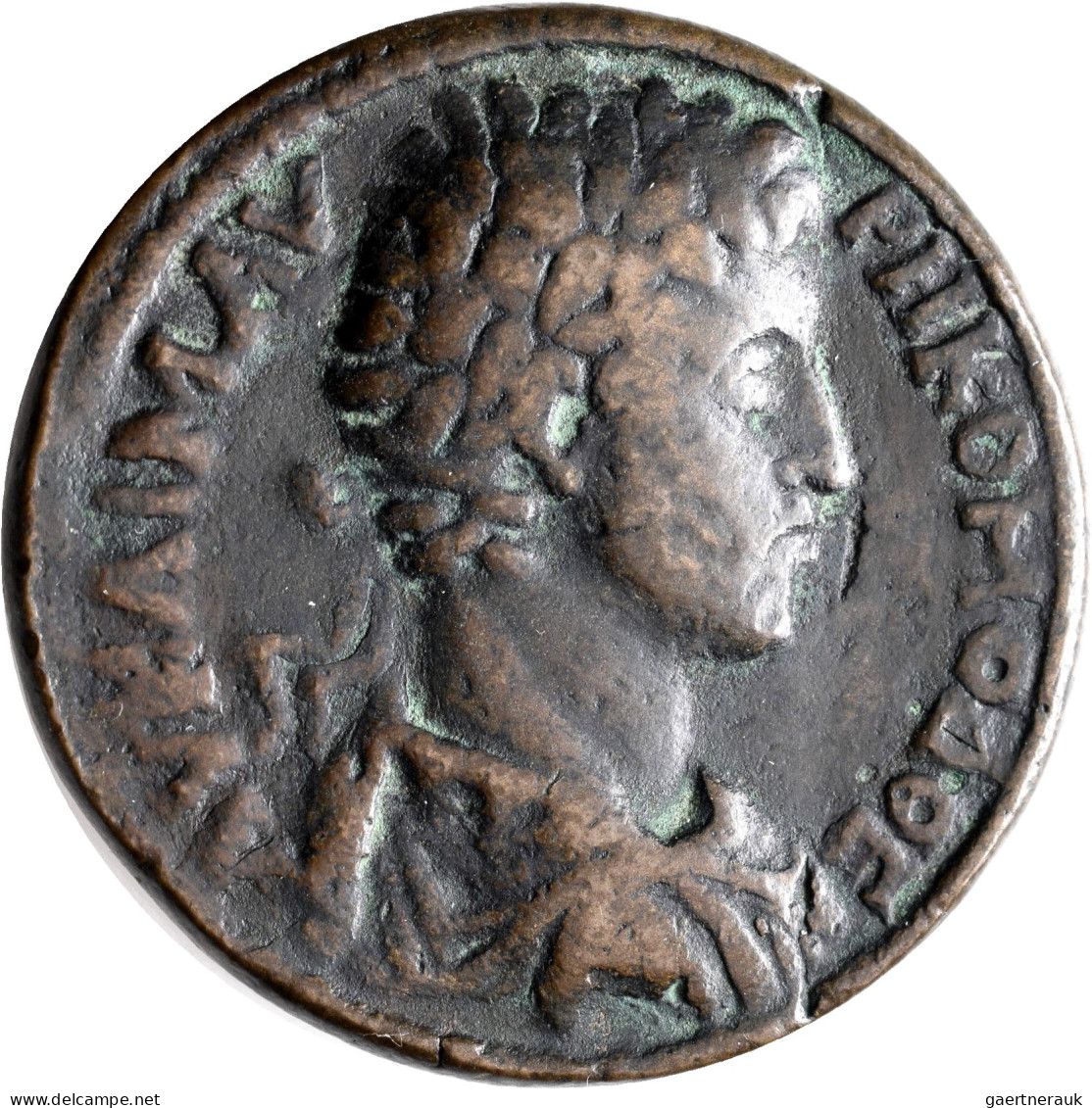 Commodus (166 - 177 - 180 - 192): Bronzegussmedaille Nach Einer Homonoia-Prägung - The Anthonines (96 AD To 192 AD)