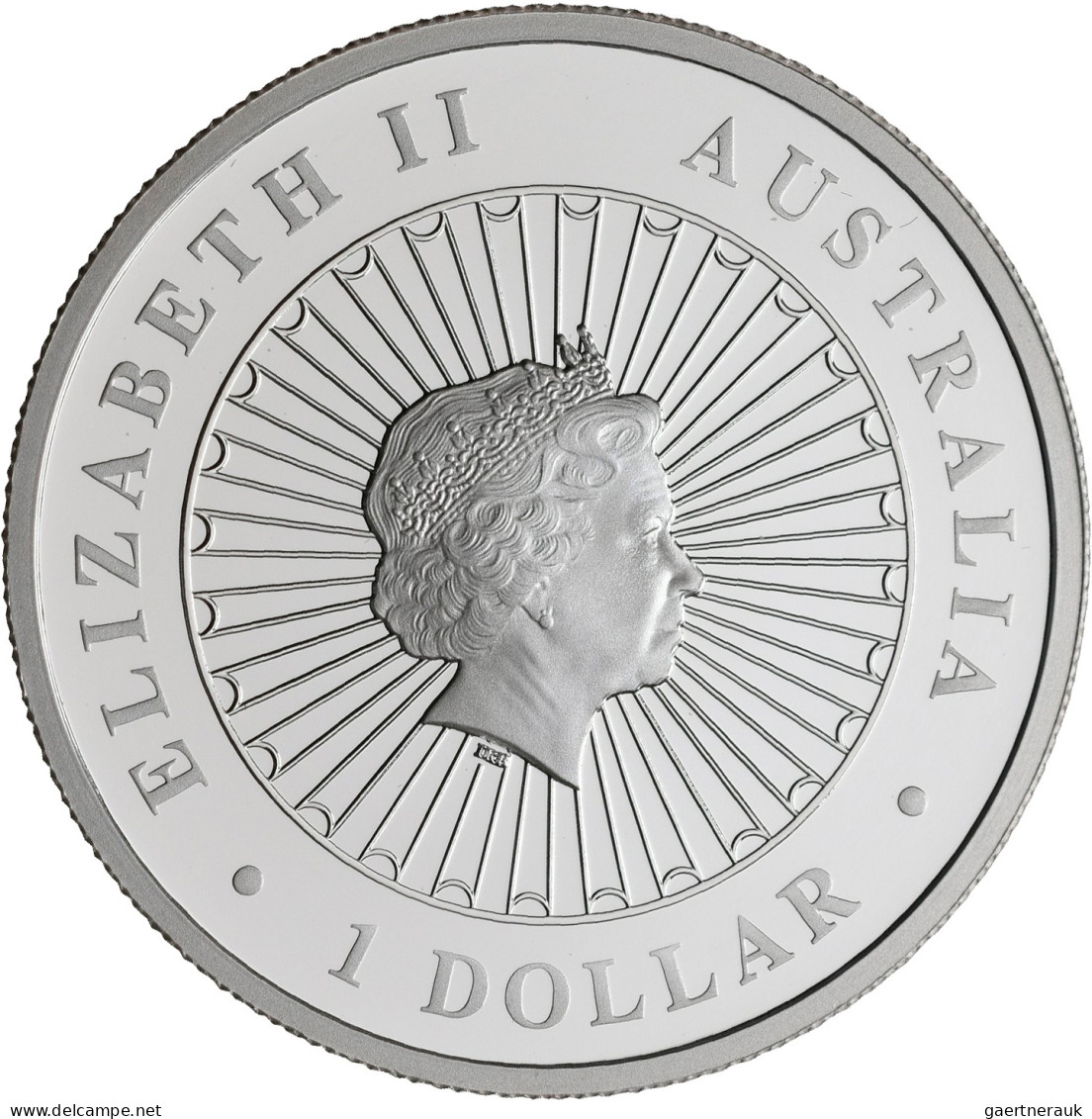 Australien: Elizabeth II. 1952-2022: 1 Dollar 2017 Opal Serie Lunar Jahr Des Hah - Autres & Non Classés