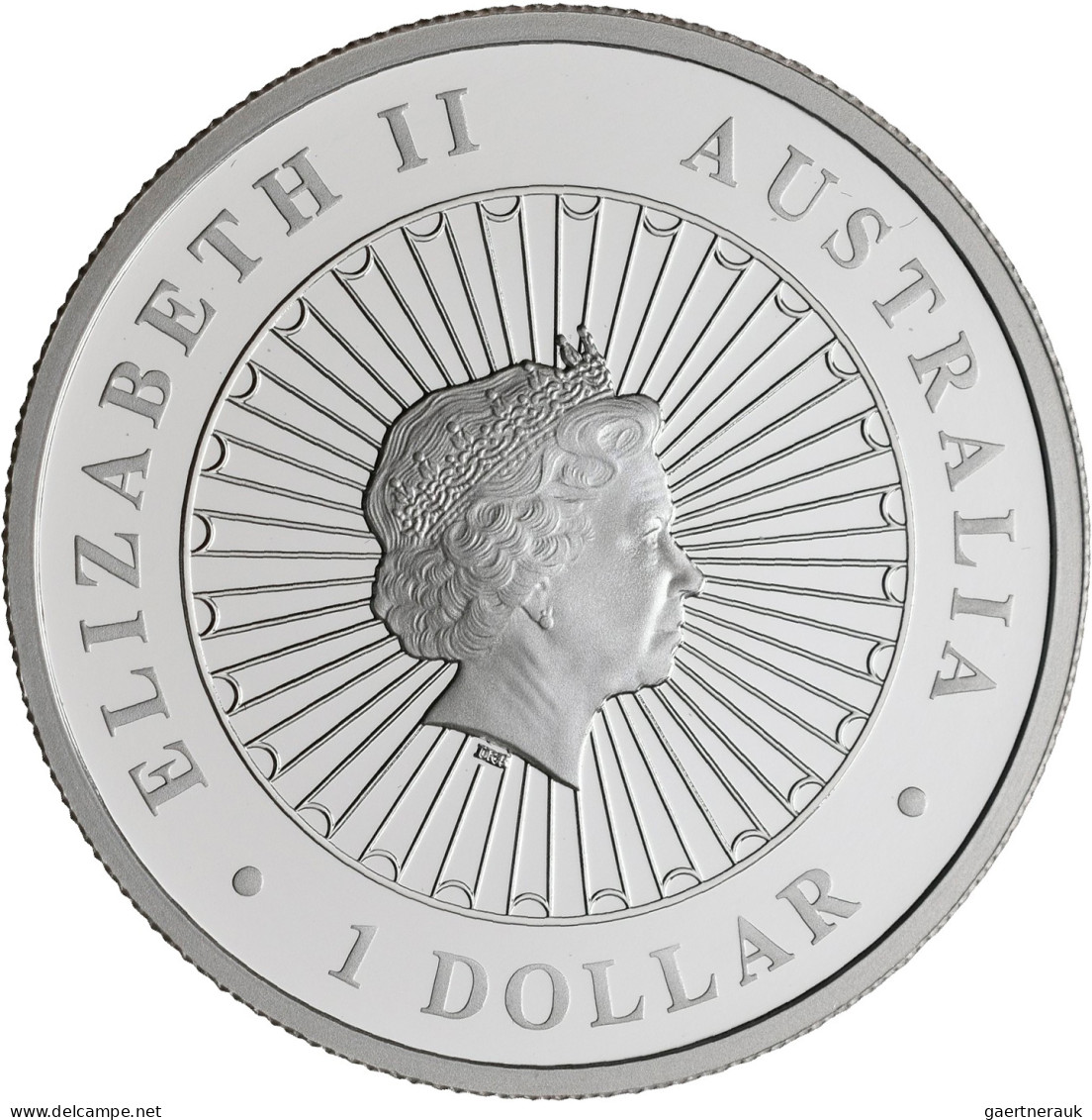 Australien: Elizabeth II. 1952-2022: 1 Dollar 2017 Opal Serie Lunar Jahr Des Hah - Altri & Non Classificati