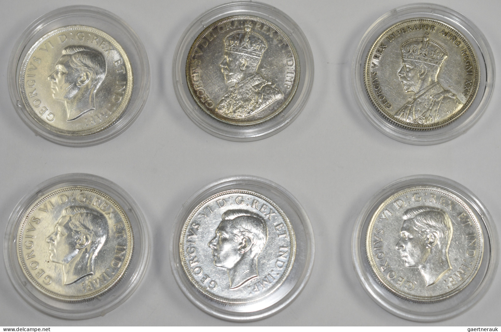 Kanada: Lot 6 X 1 Dollar Kanu, Dabei 1935, 1936, 1937, 1938, 1946 Und 1947. - Canada