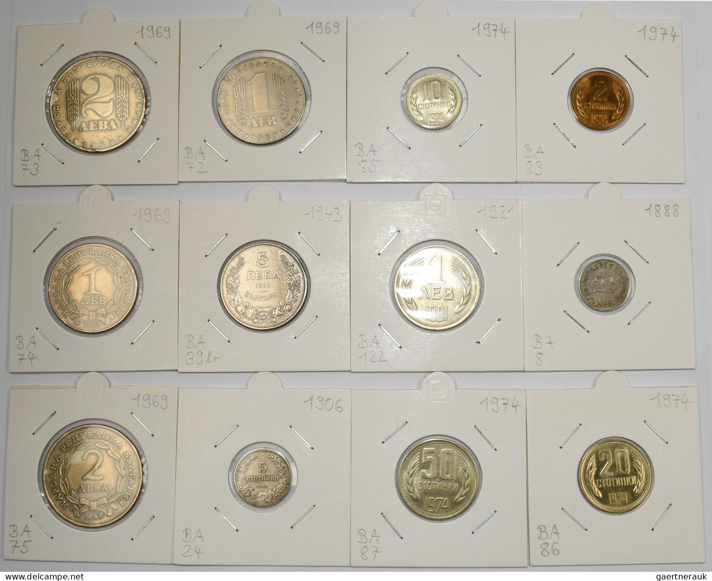 Bulgarien: Lot 12 Münzen; U.a. Dabei 2 ½ Stotinki 1888, 5 Stotinki 1906, Meist V - Bulgarien