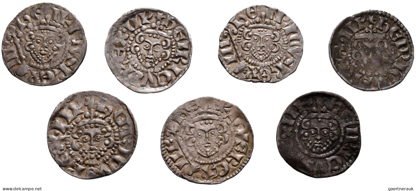 Großbritannien: Henry III. 1216-1272: Lot 7 Stück; Silver Penny O. J., Sehr Schö - Sonstige & Ohne Zuordnung