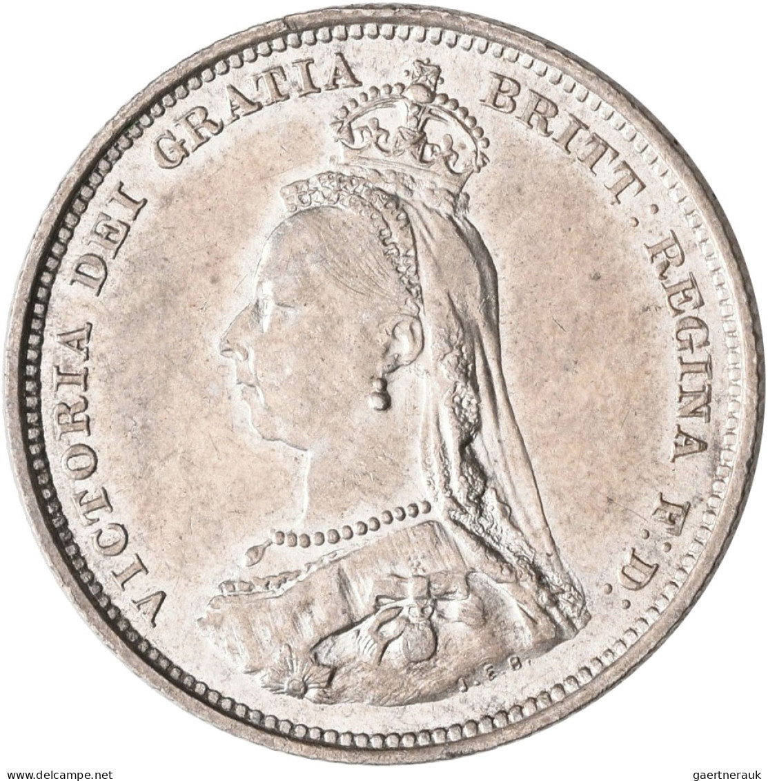 Großbritannien: Victoria 1837-1901: Kleines Lot Mit 6 Pence 1887 (KM# 757, Vz); - Altri & Non Classificati