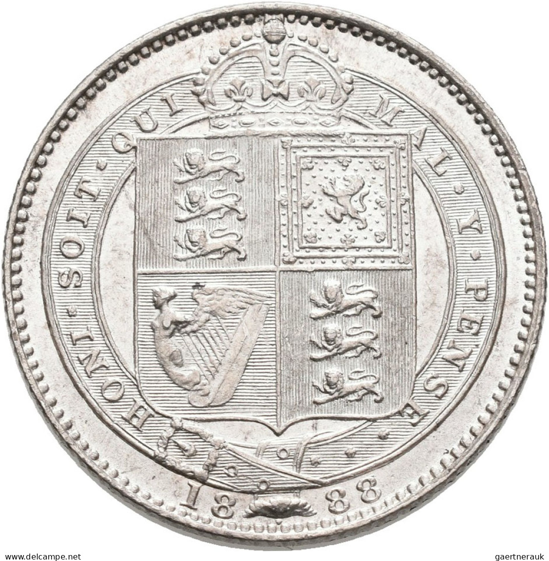 Großbritannien: Victoria 1837-1901: Kleines Lot Mit 6 Pence 1887 (KM# 757, Vz); - Other & Unclassified