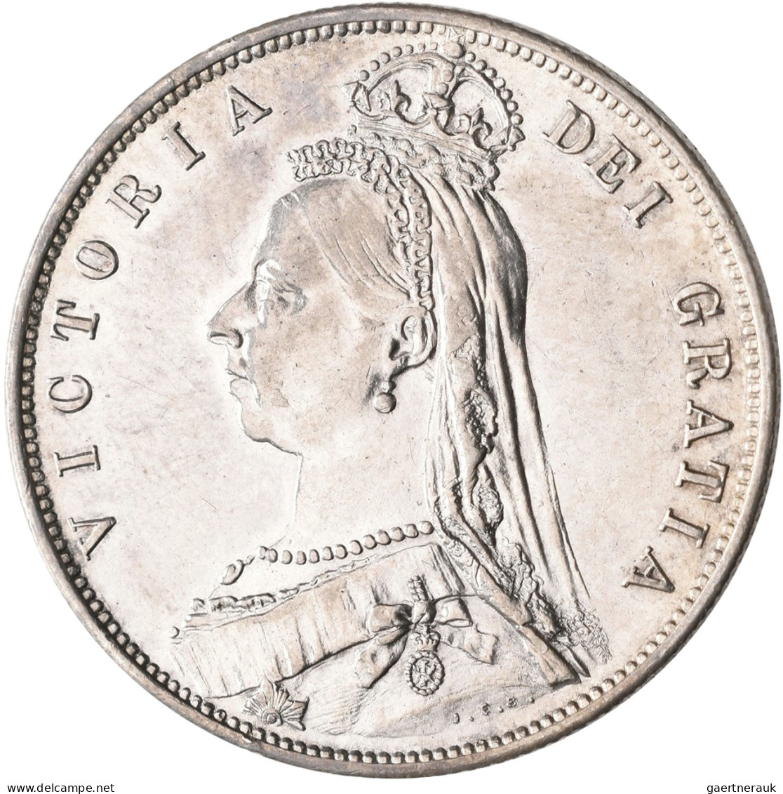 Großbritannien: Victoria 1837-1901: ½ Crown 1887. KM# 764. Kleine Kratzer, Vorzü - Autres & Non Classés