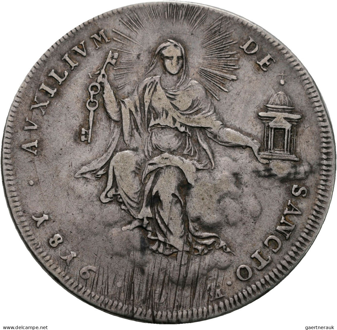 Italien: Kirchenstaat, Lot 4 Stück; Pius VII. 1800-1823. Mezzo Scudo 1816 Bologn