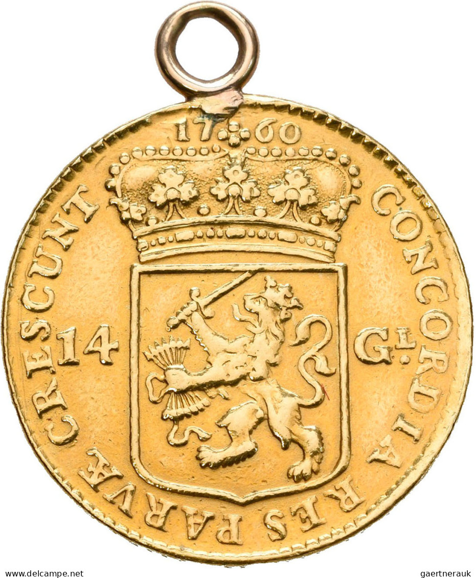 Niederlande: Utrecht: 14 Gulden 1760, Goldener Reiter - Gouden Rijder. Friedberg - 1795-1814 : Napoleonic And French Protectorate/Domination