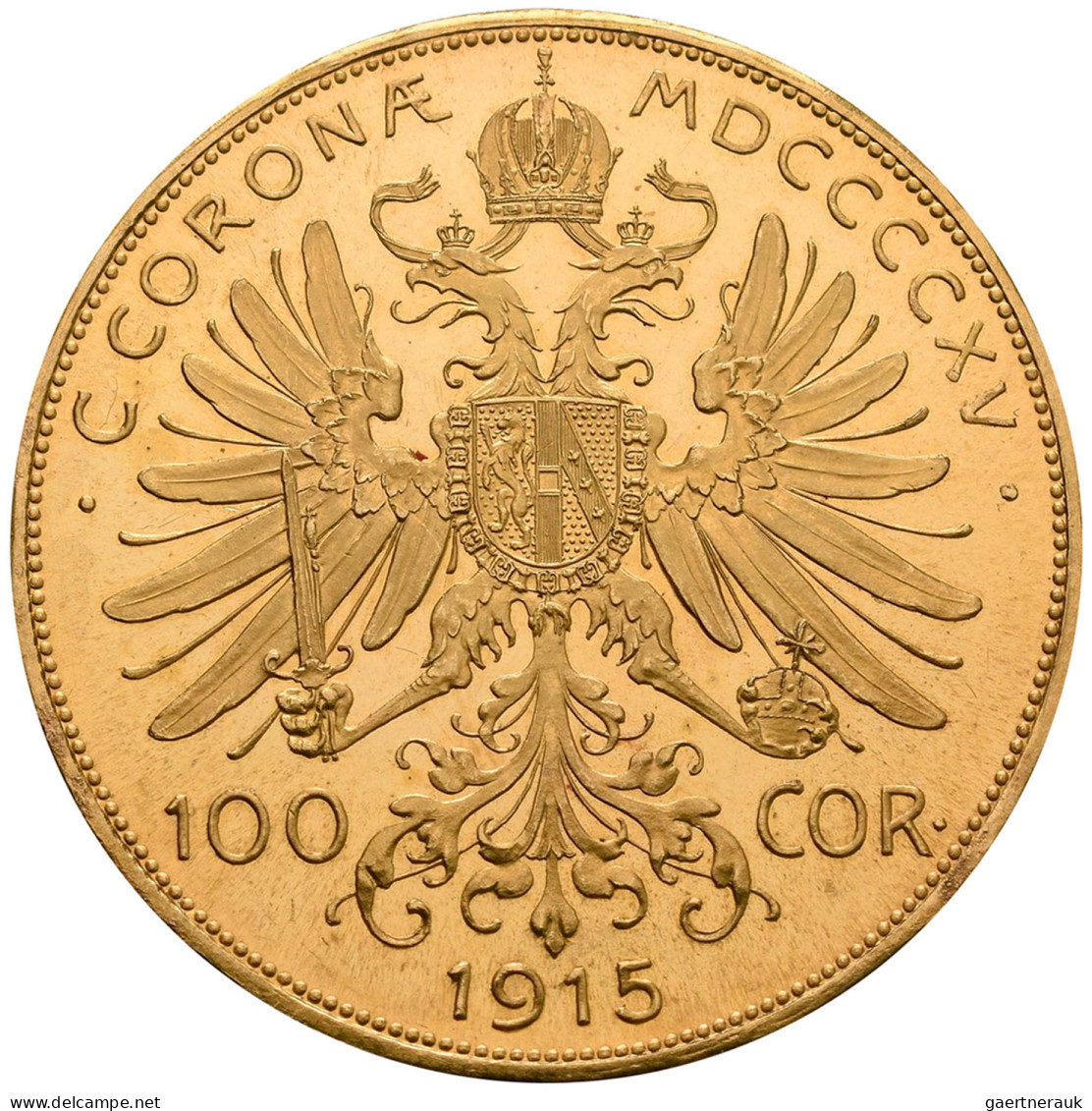 Österreich - Anlagegold: Franz Joseph I. 1848-1916: 100 Kronen 1915 (NP), KM# 28 - Oesterreich