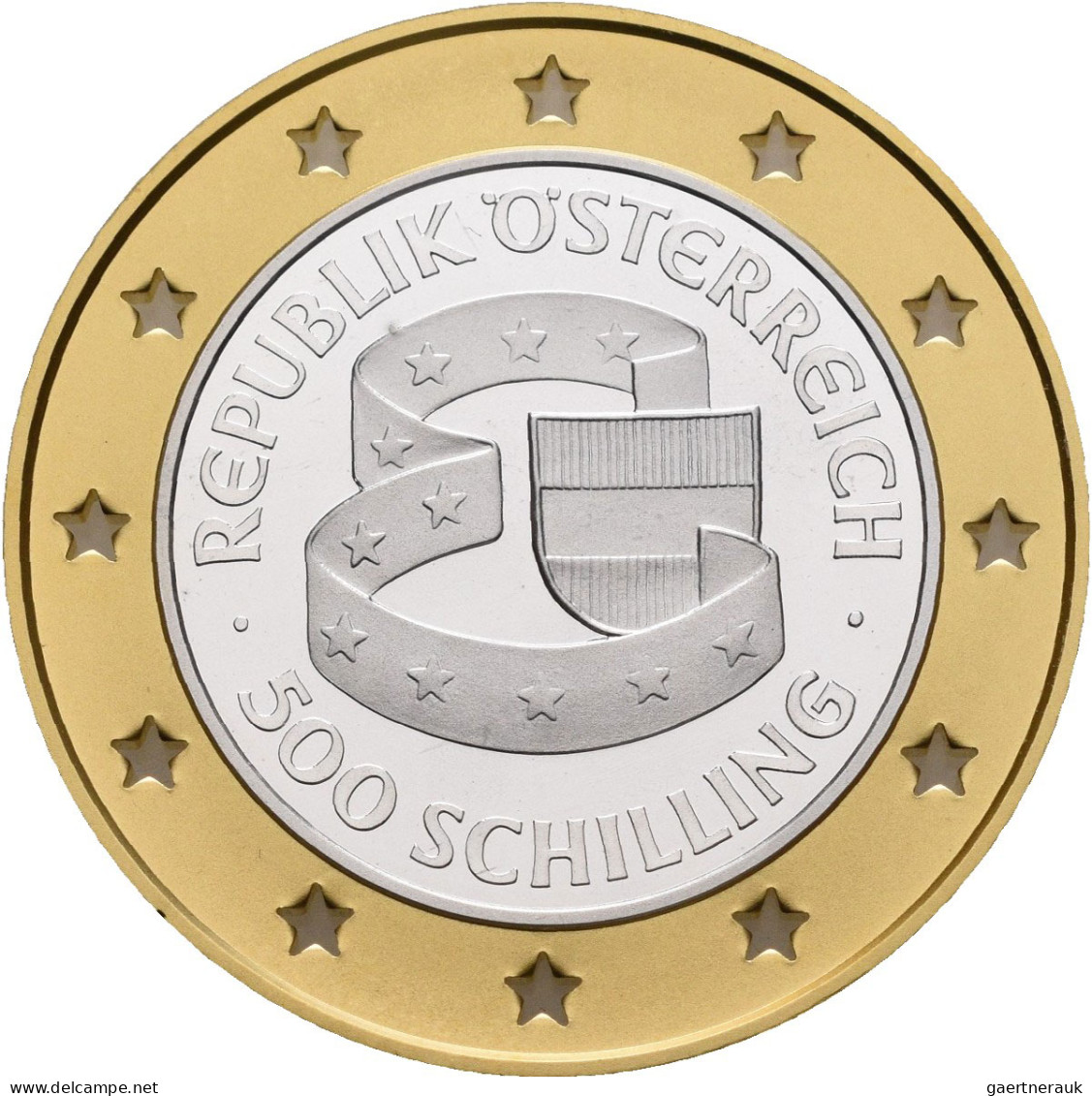 Österreich: 500 ATS 1995 EU-Beitritt. Bimetall (Gold/Silber). KM# 3023. Wie Vera - Austria