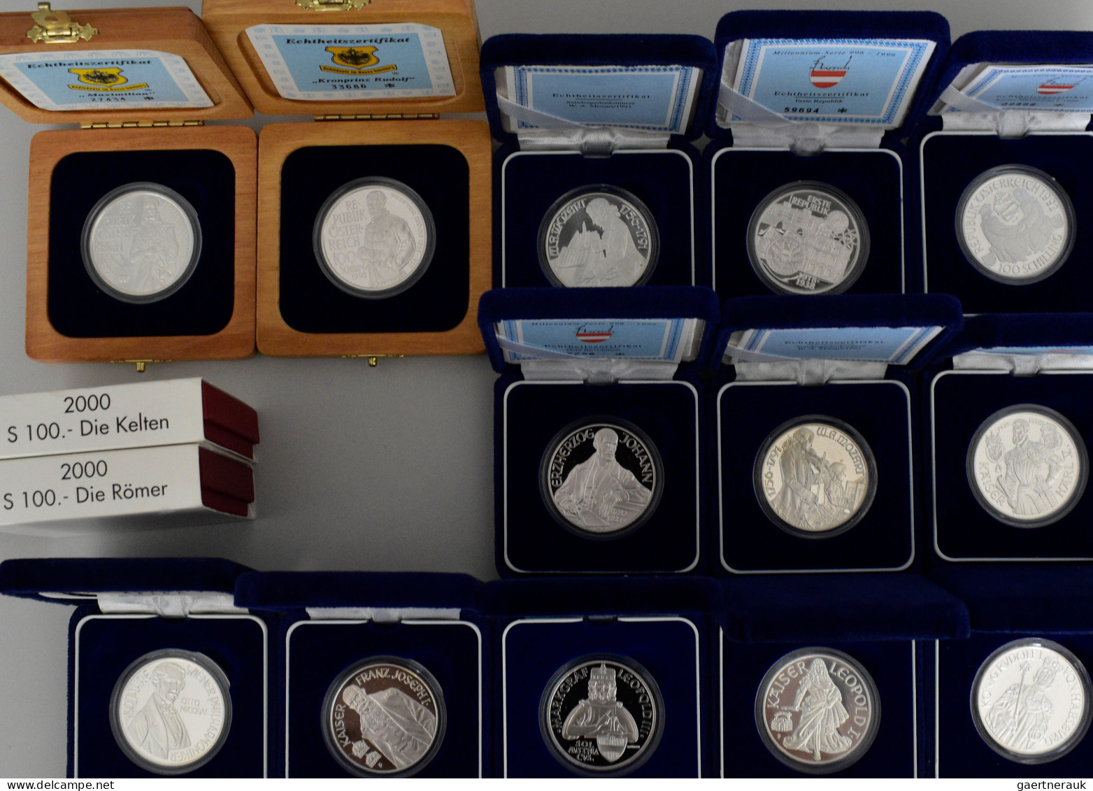 Österreich: 15 X 100 ATS Gedenkmünzen 1991-2000 In Höchster Qualität Polierte Pl - Oesterreich