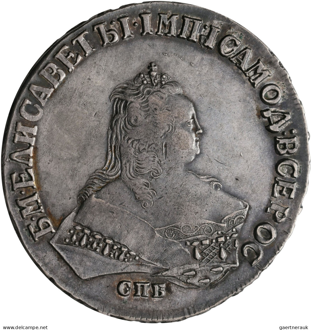 Russland: Elisabeth 1741-1762: Rubel 1749 St. Petersburg, 25,9 G, Davenport 1677 - Russland