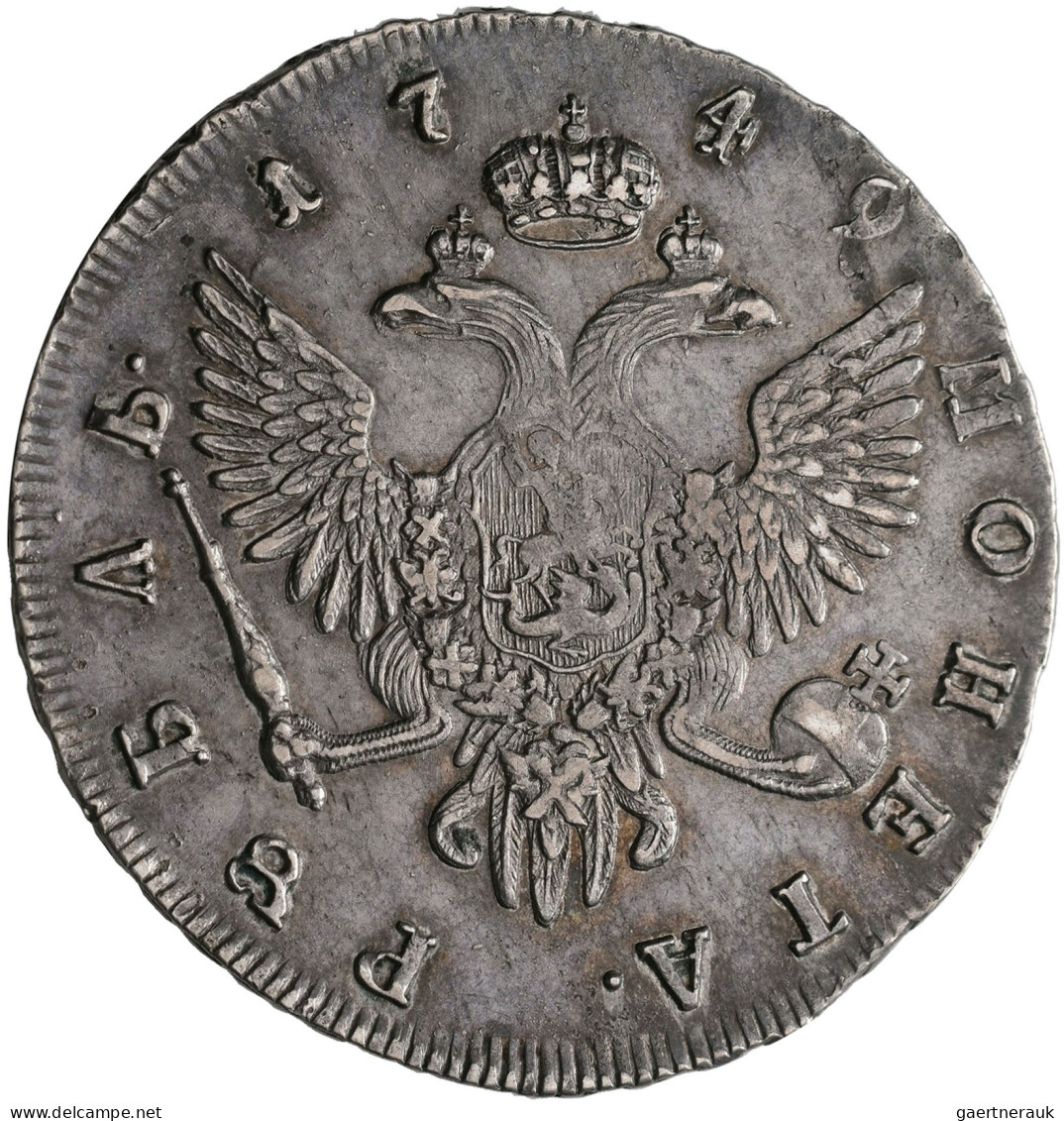 Russland: Elisabeth 1741-1762: Rubel 1749 St. Petersburg, 25,9 G, Davenport 1677 - Russie