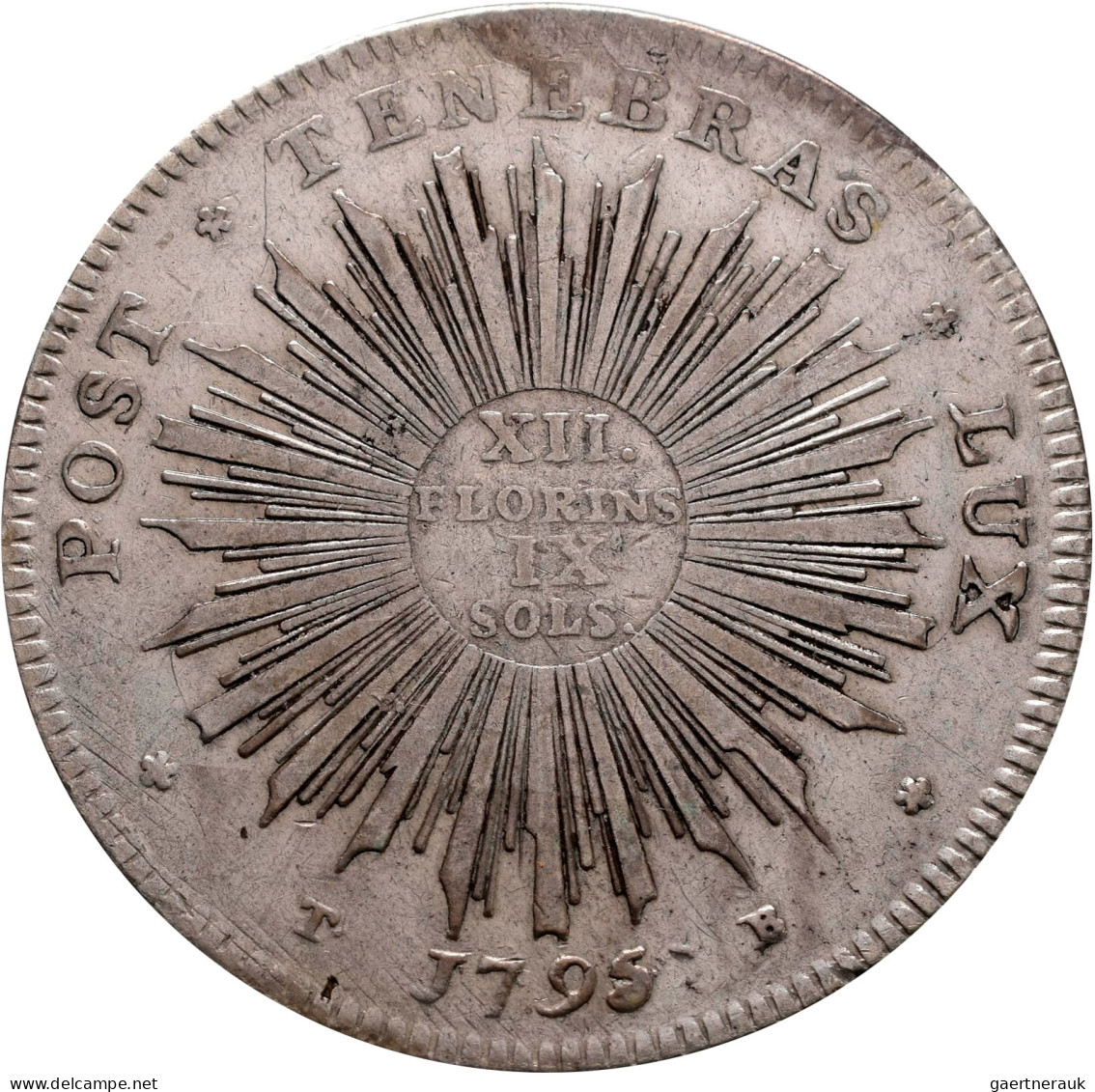 Schweiz: Genf: 12 Florins Und 9 Sols 1795, Genf;29,9 G; HMZ 2-339h, Kratzer, Seh - Other & Unclassified