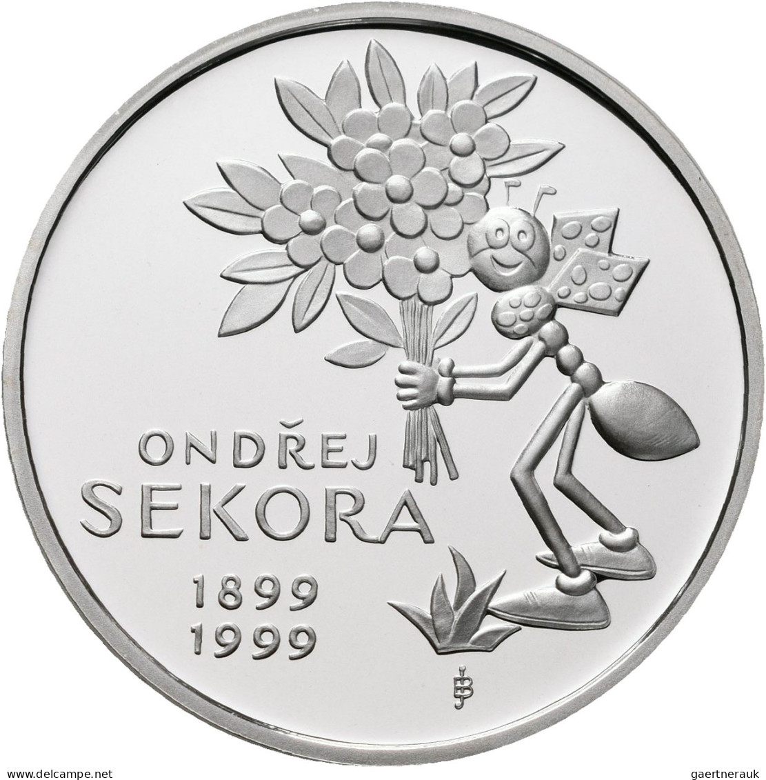 Tschechien: 200 Kc 1999 - 200 Kč 1999 100. Geburtstag Ondres Sekora / Ondřej Sek - Tsjechië