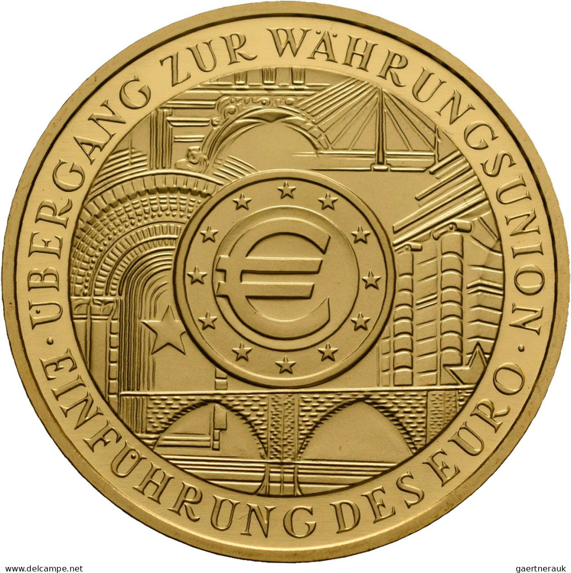 Deutschland - Anlagegold: 200 Euro 2002 G (Karlsruhe), Währungsunion - Euroeinfü - Duitsland