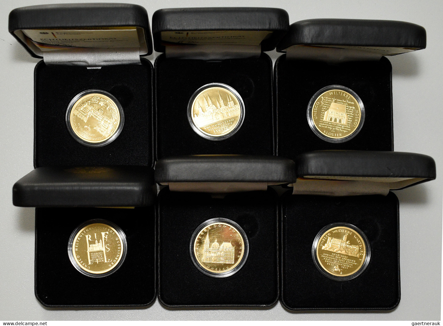 Deutschland - Anlagegold: 6 X 100 Euro Goldmünzen Der BRD Aus Der Serie UNESCO-W - Allemagne