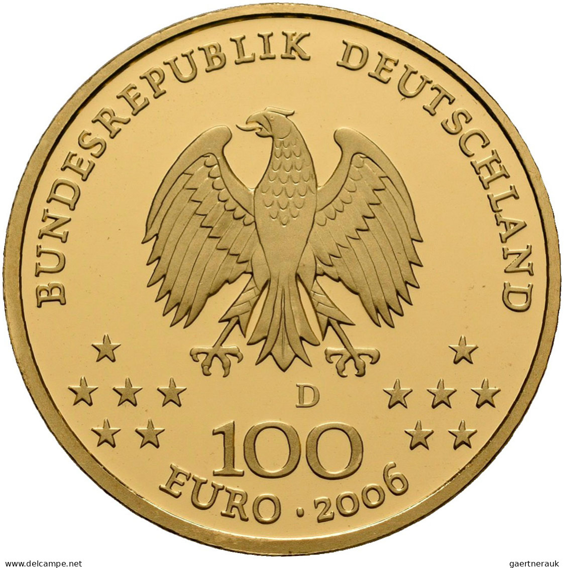 Deutschland - Anlagegold: 5 x 100 Euro 2006 Klassisches Weimar (komplette Serie