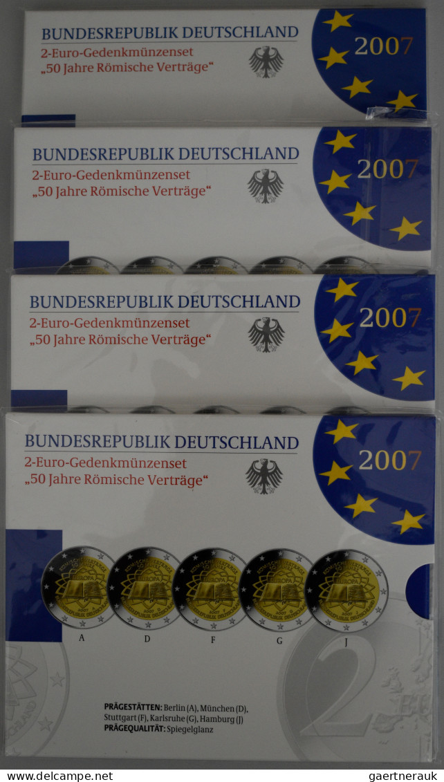 Deutschland: 2 Euro Gedenkmünzen-Sets Der VfS, Sonderserie 2007 50 Jahre Römisch - Duitsland