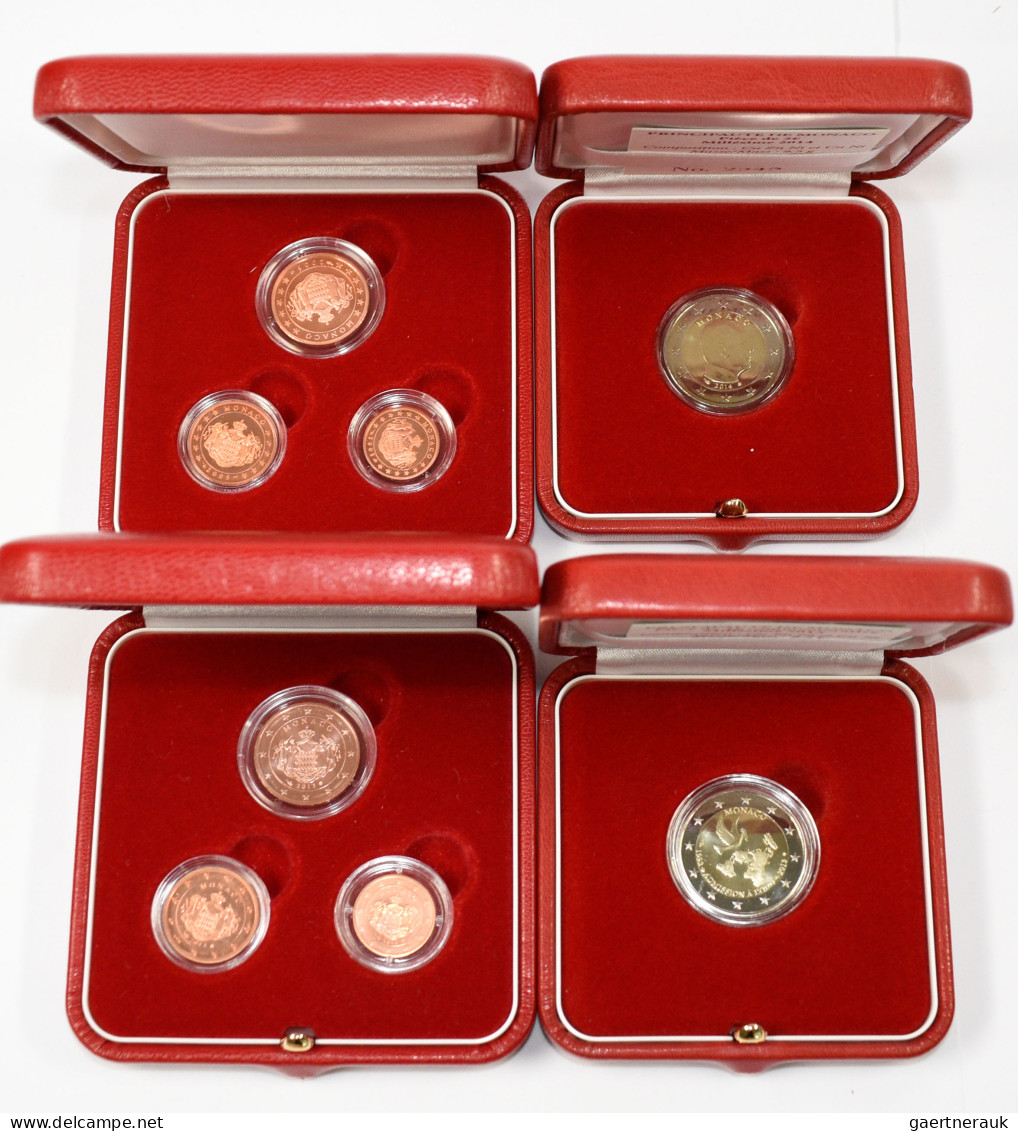 Monaco: Albert II. 2005-,: Kleines Konvolut An Diversen Münzen Aus Dem Fürstentu - Monaco