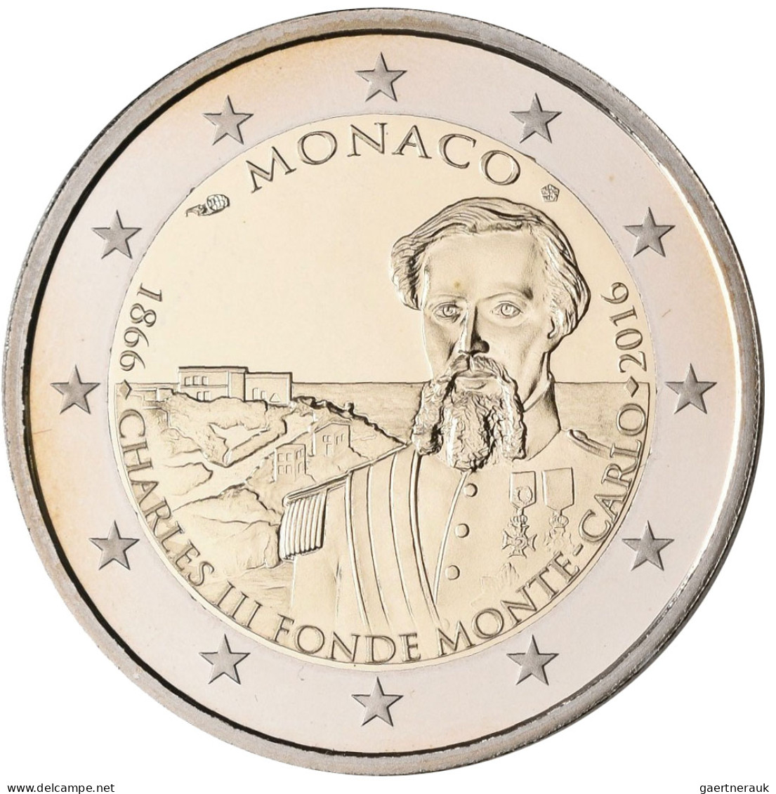 Monaco: Albert II. 2005-,: 2 Euro 2016, 150 Jahre Gründung Monte Carlo Durch Cha - Monaco