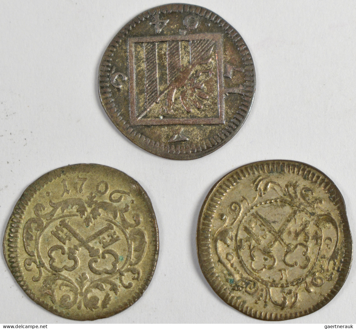 Altdeutschland Und RDR Bis 1800: Lot 3 Stück; Regensburg 1 Kreuzer 1706, 1 Kreuz - Sonstige & Ohne Zuordnung