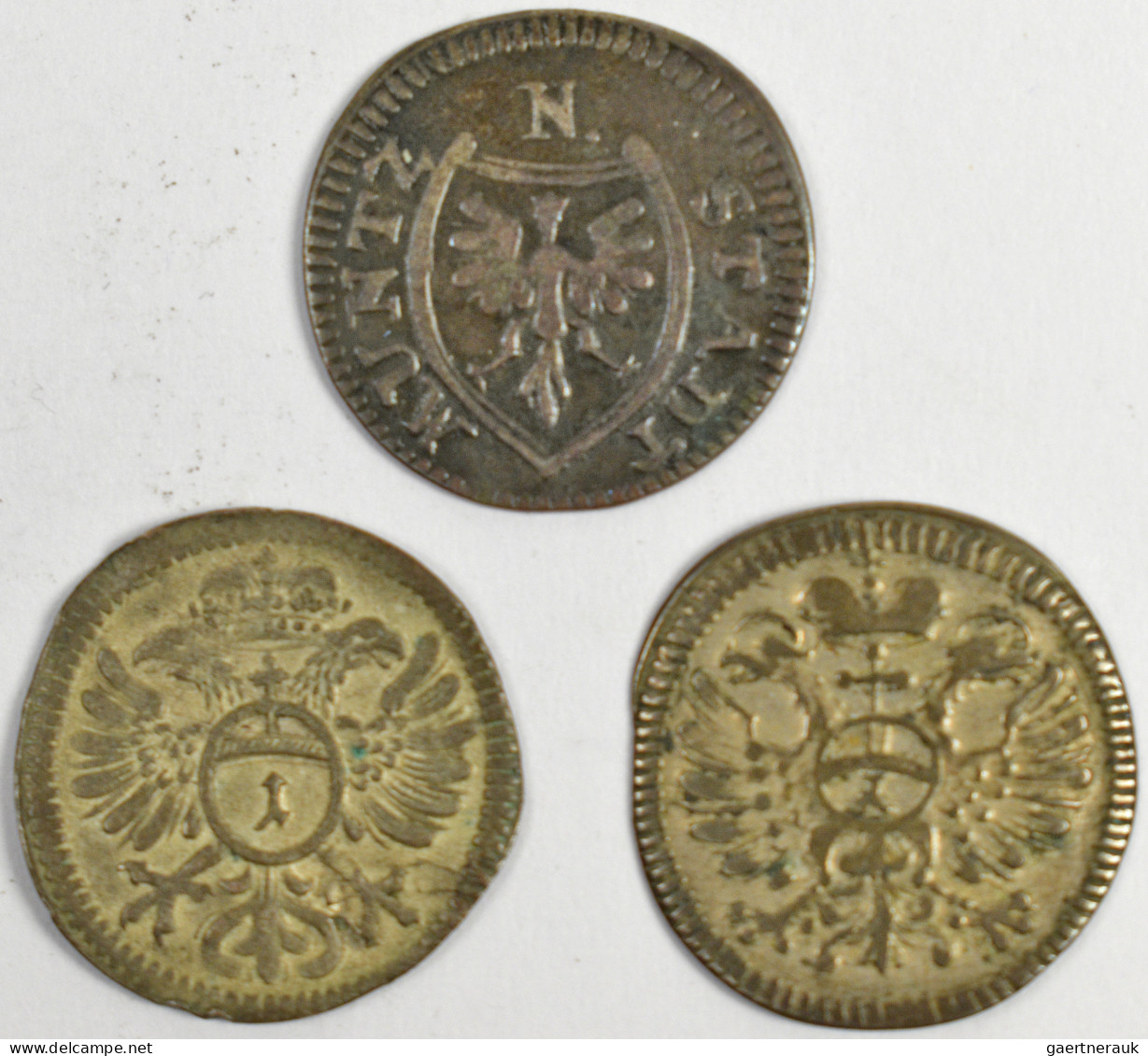 Altdeutschland Und RDR Bis 1800: Lot 3 Stück; Regensburg 1 Kreuzer 1706, 1 Kreuz - Altri & Non Classificati