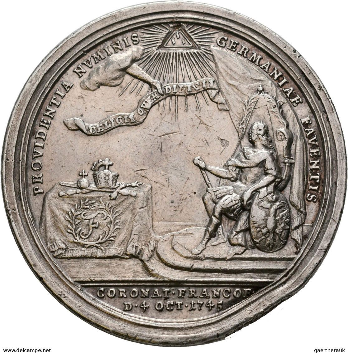 Haus Habsburg: Franz I. 1745-1765: Silbermedaille 1745, Auf Seine Krönung Zum De - Andere - Europa