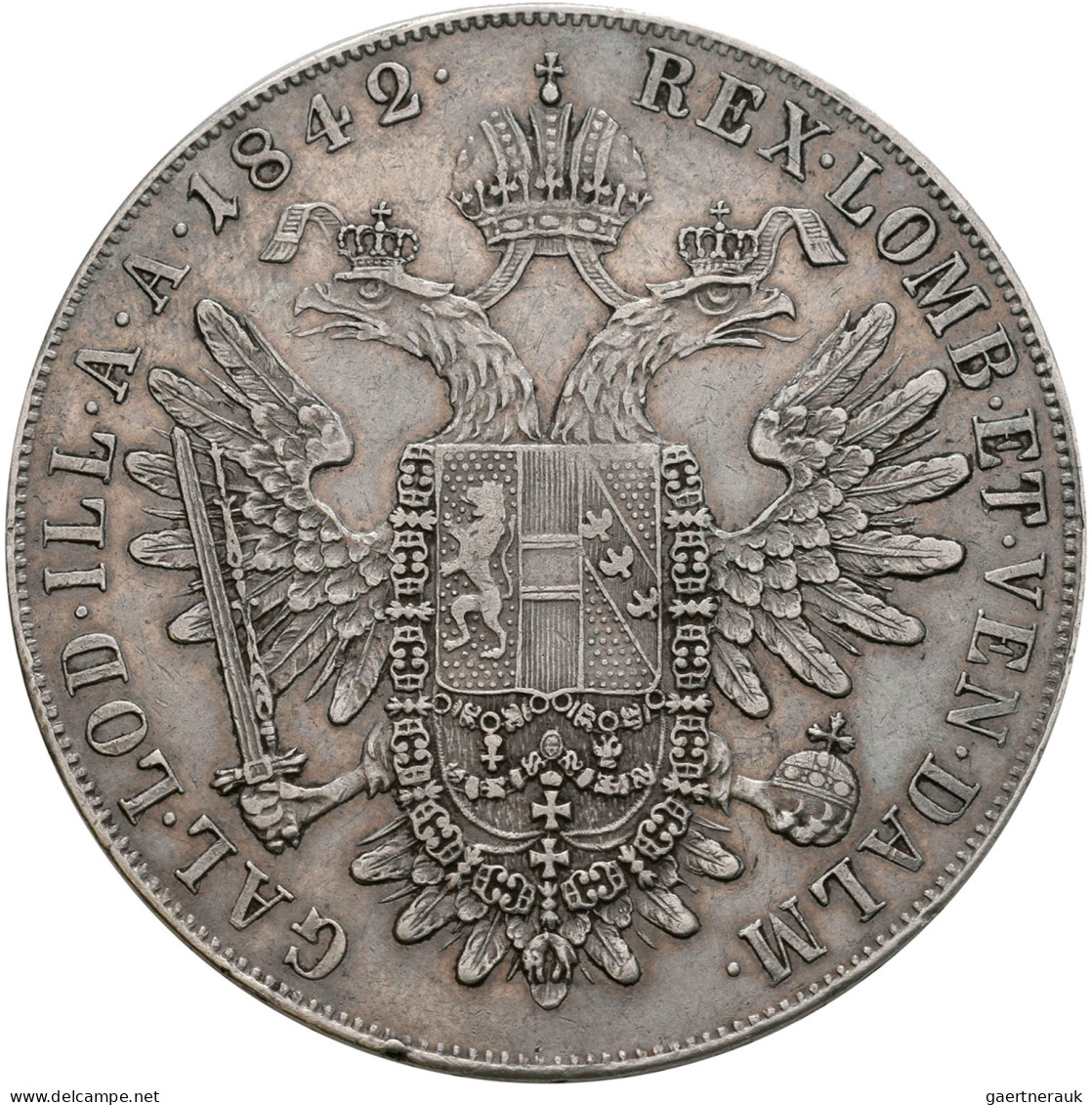 Haus Habsburg: Ferdinand I. 1835-1848: Taler, 1842 A, Wien, 27,99 G, Frühwald 76 - Andere - Europa