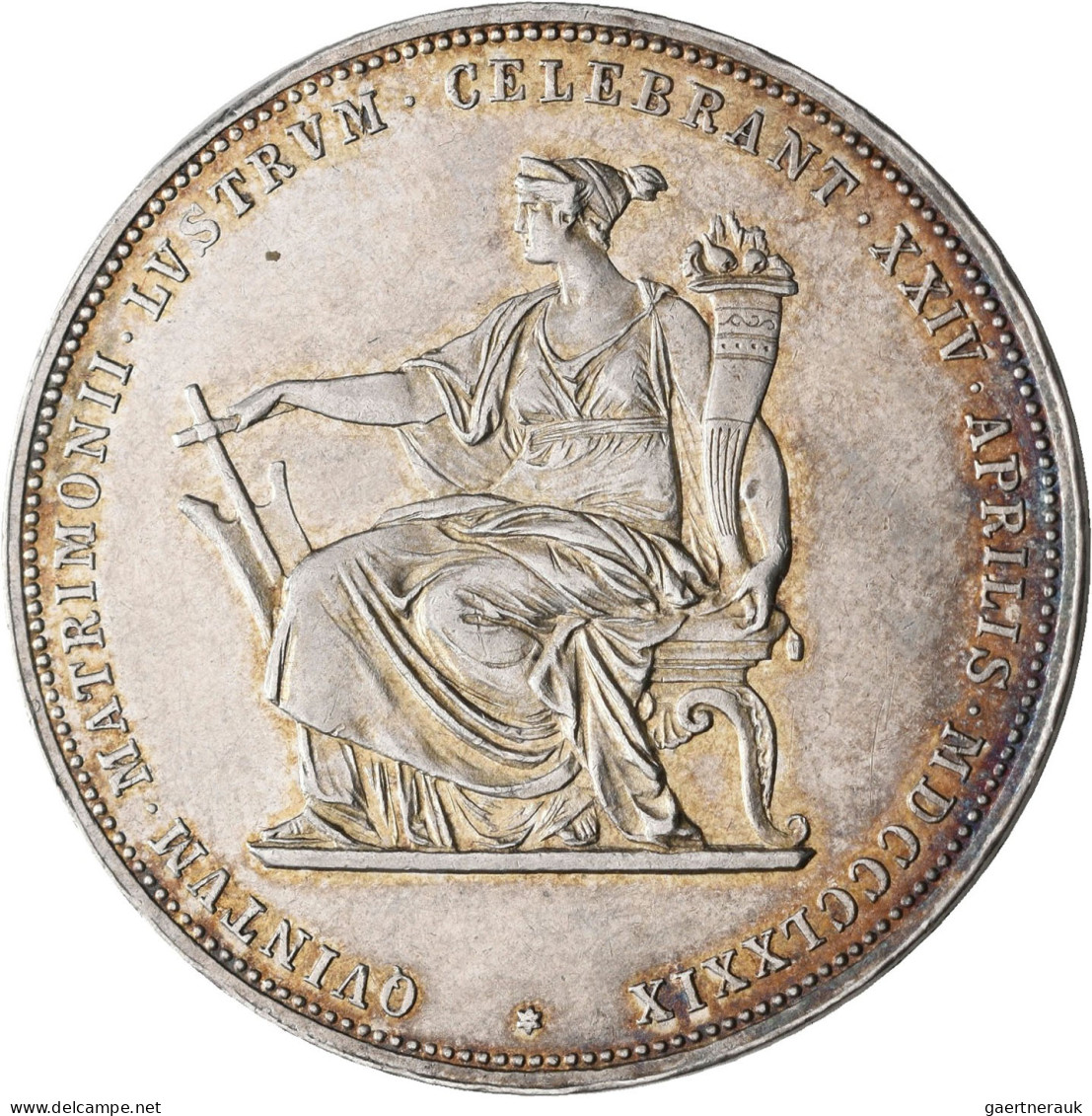 Haus Habsburg: Franz Joseph I. 1848-1916: Doppelgulden 1879, Silberne Hochzeit, - Autres – Europe