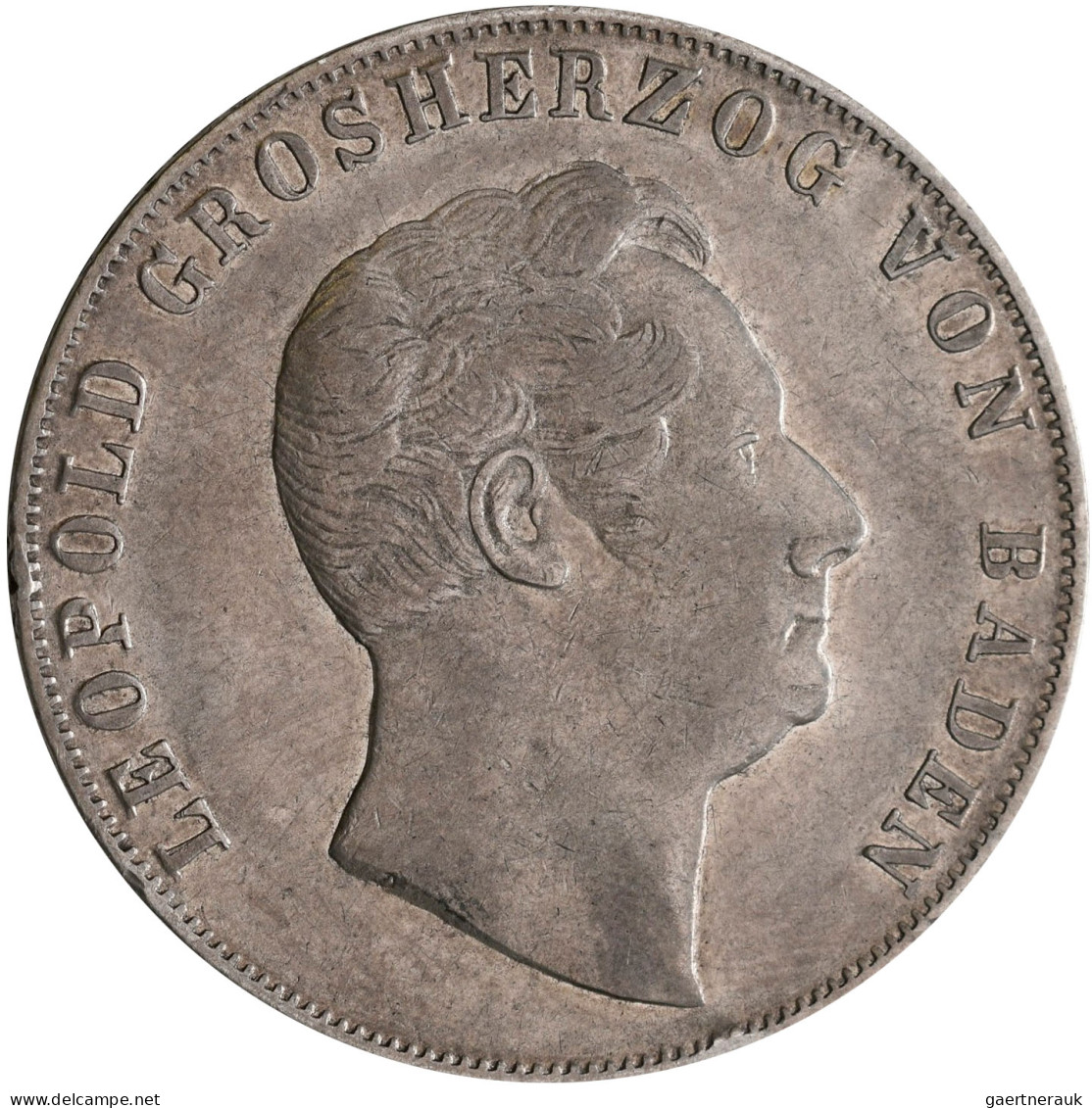 Baden: Karl Leopold Friedrich 1830-1852: Doppelgulden (Zwei Gulden) 1850. AKS 91 - Altri & Non Classificati