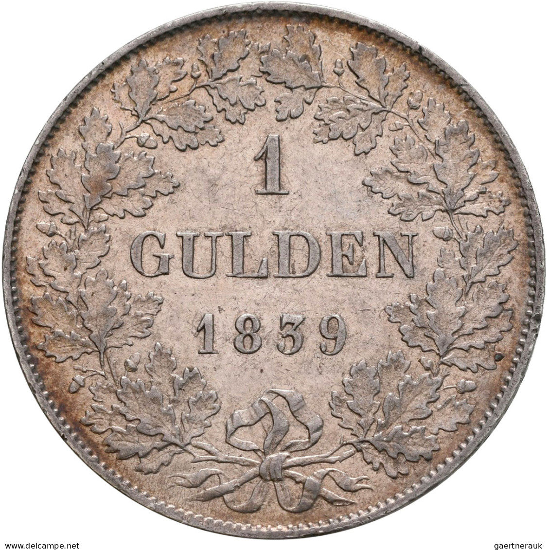 Baden: Karl Leopold Friedrich 1830-1852: Lot 2 Stück; Gulden 1838, 1839, AKS 92, - Autres & Non Classés