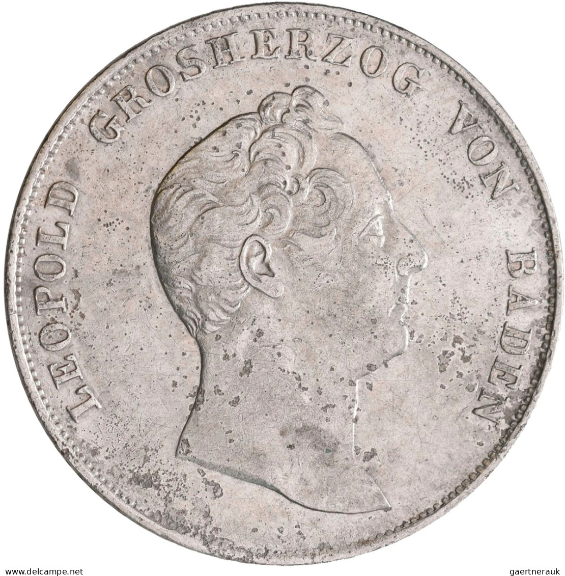 Baden: Karl Leopold Friedrich 1830-1852: Lot 2 Stück; Gulden 1838, 1839, AKS 92, - Sonstige & Ohne Zuordnung