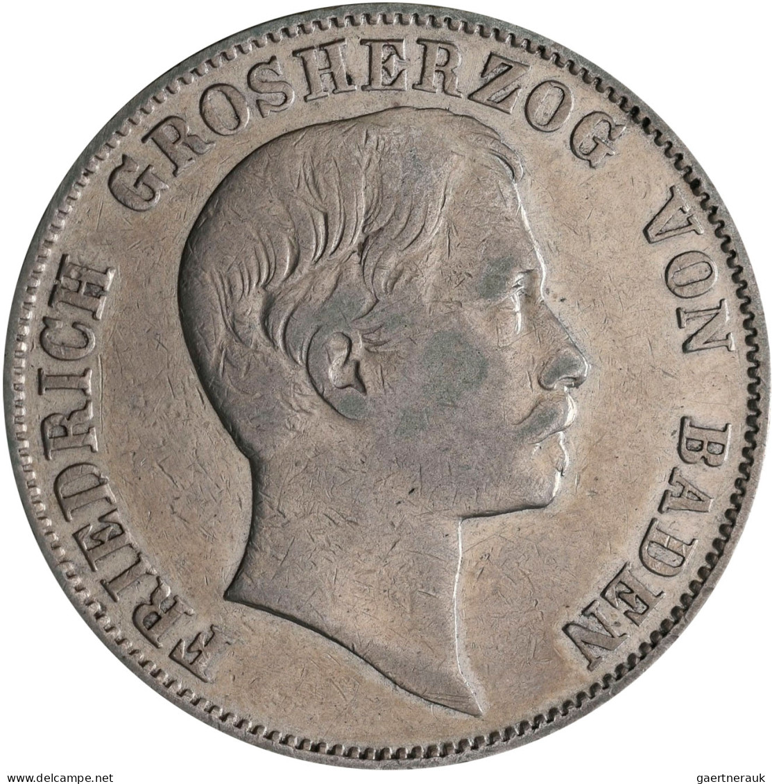 Baden: Friedrich I. 1852-1907: Taler 1858 (Vereinstaler). AKS 123, Jaeger 79, Th - Andere & Zonder Classificatie