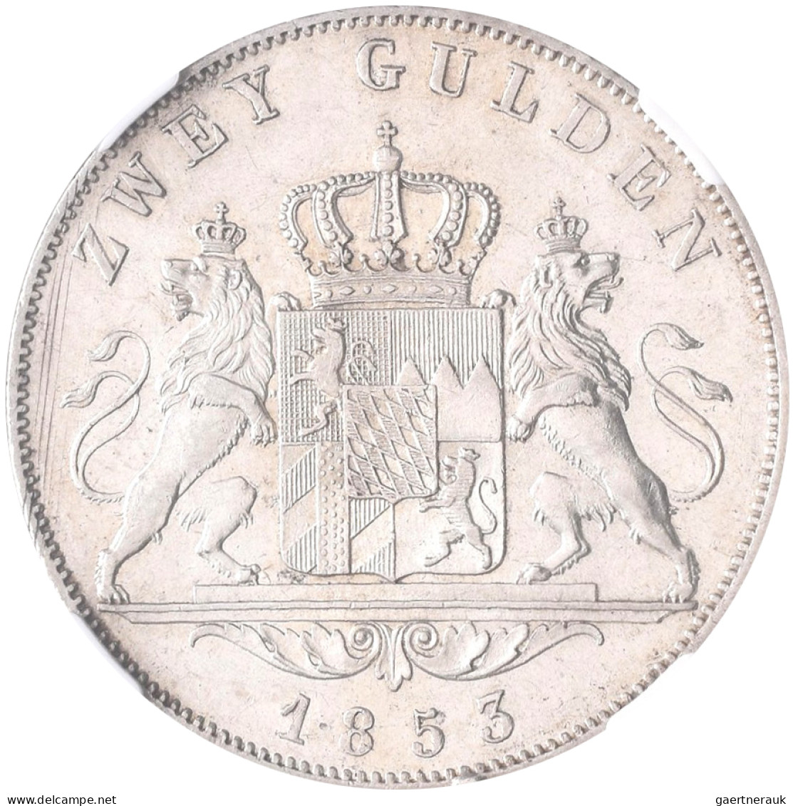 Bayern: Maximilian II. Joseph 1848-1864: Doppelgulden 1853 (Zwey Gulden). AKS 15 - Sonstige & Ohne Zuordnung