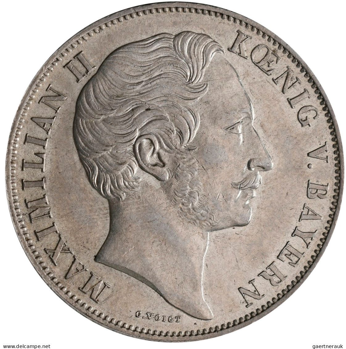 Bayern: Maximilian II. Joseph 1848-1864: Doppelgulden 1853 (Zwey Gulden). AKS 15 - Altri & Non Classificati