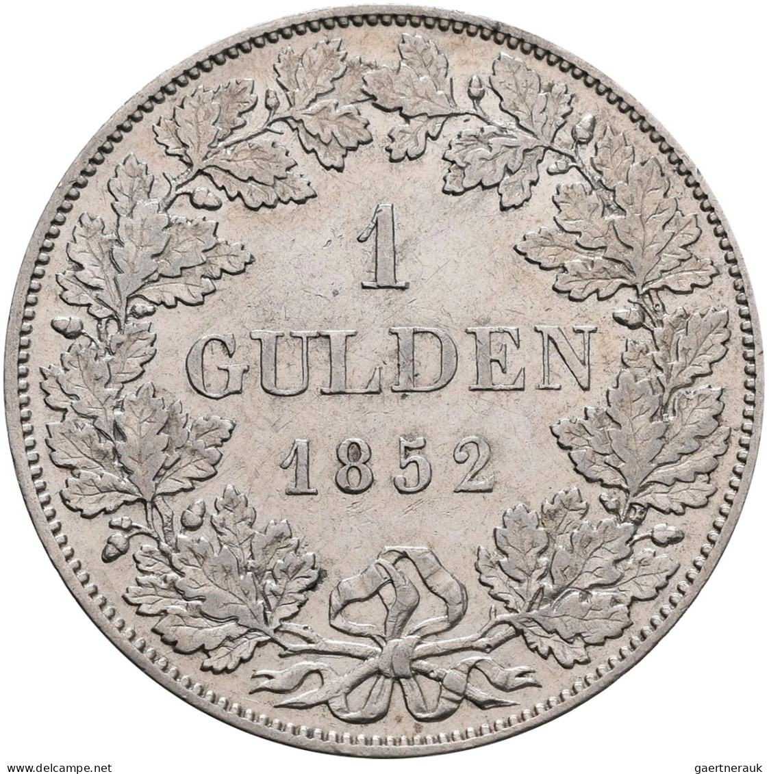 Bayern: Maximilian II. Joseph 1848-1864: 1 Gulden 1852, AKS 151, Jaeger 82. Krat - Sonstige & Ohne Zuordnung
