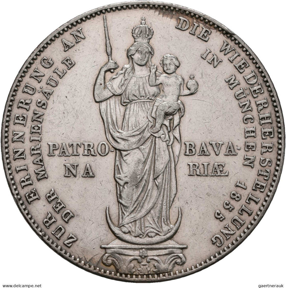 Bayern: Ludwig II. 1864-1886: Taler O.J. (1865, Madonnentaler). AKS 176, Jaeger - Sonstige & Ohne Zuordnung