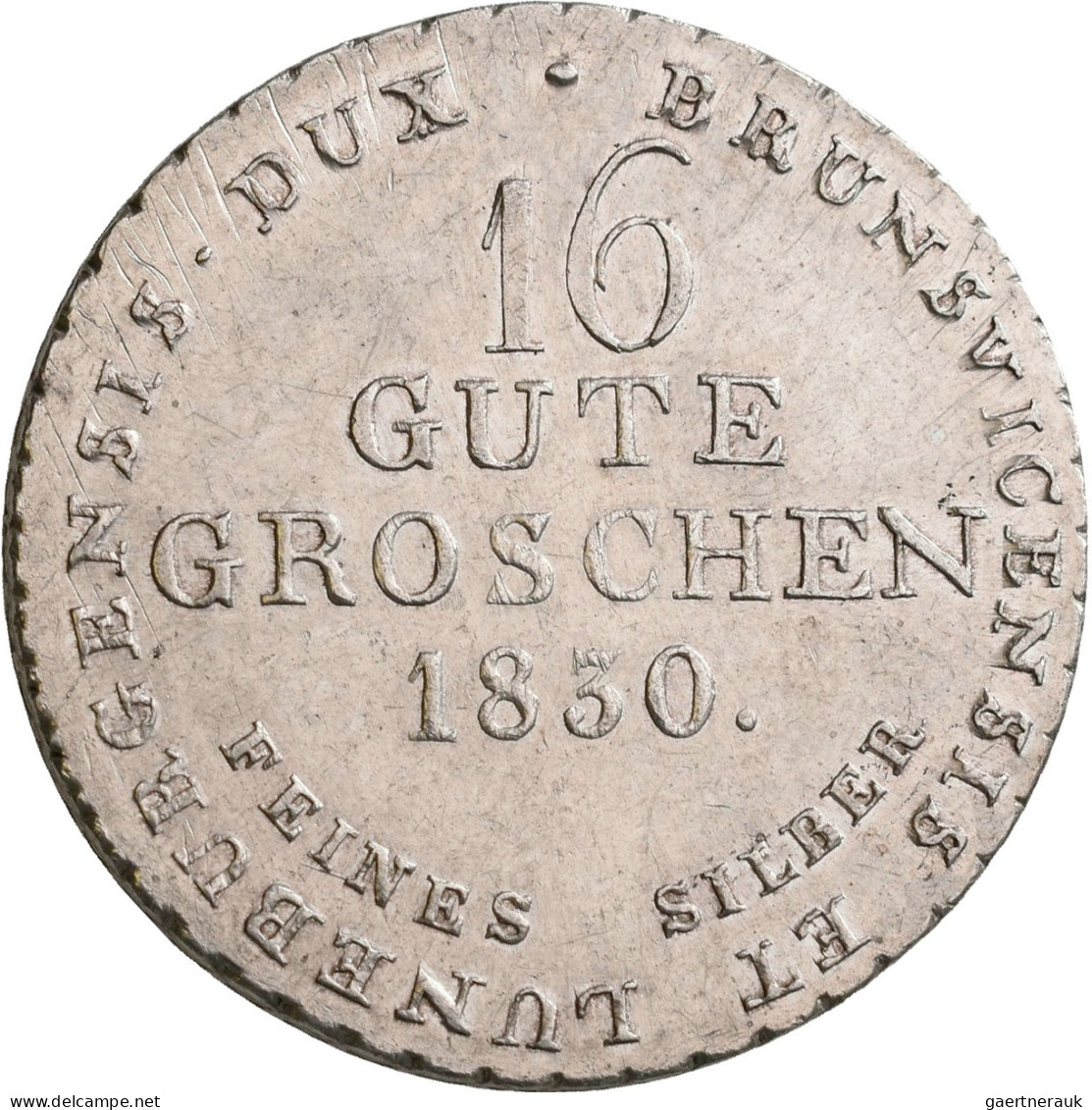 Hannover: Georg IV. 1820-1830: 16 Gute Groschen (Feines Silber) 1830, Letzter Ja - Autres & Non Classés