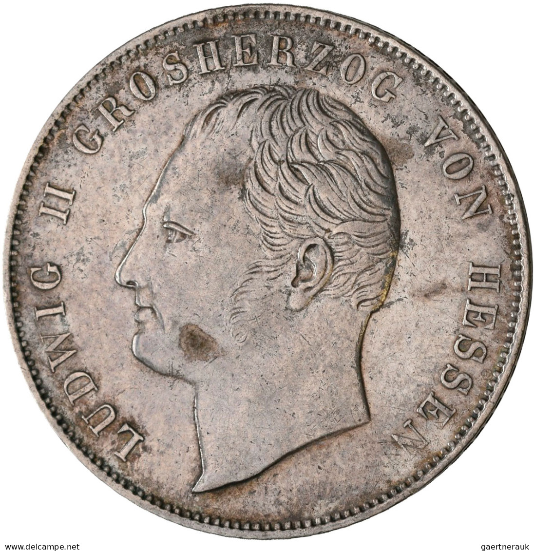 Hessen-Darmstadt: Ludwig II. 1830-1848: Gulden 1837, AKS 99, Jaeger 38a. Gereini - Autres & Non Classés