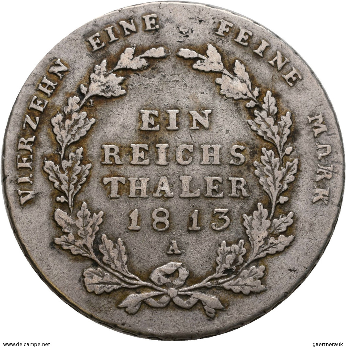 Preußen: Friedrich Wilhelm III. 1797-1840: Reichstaler 1813 A + 1814 A. AKS 11, - Sonstige & Ohne Zuordnung