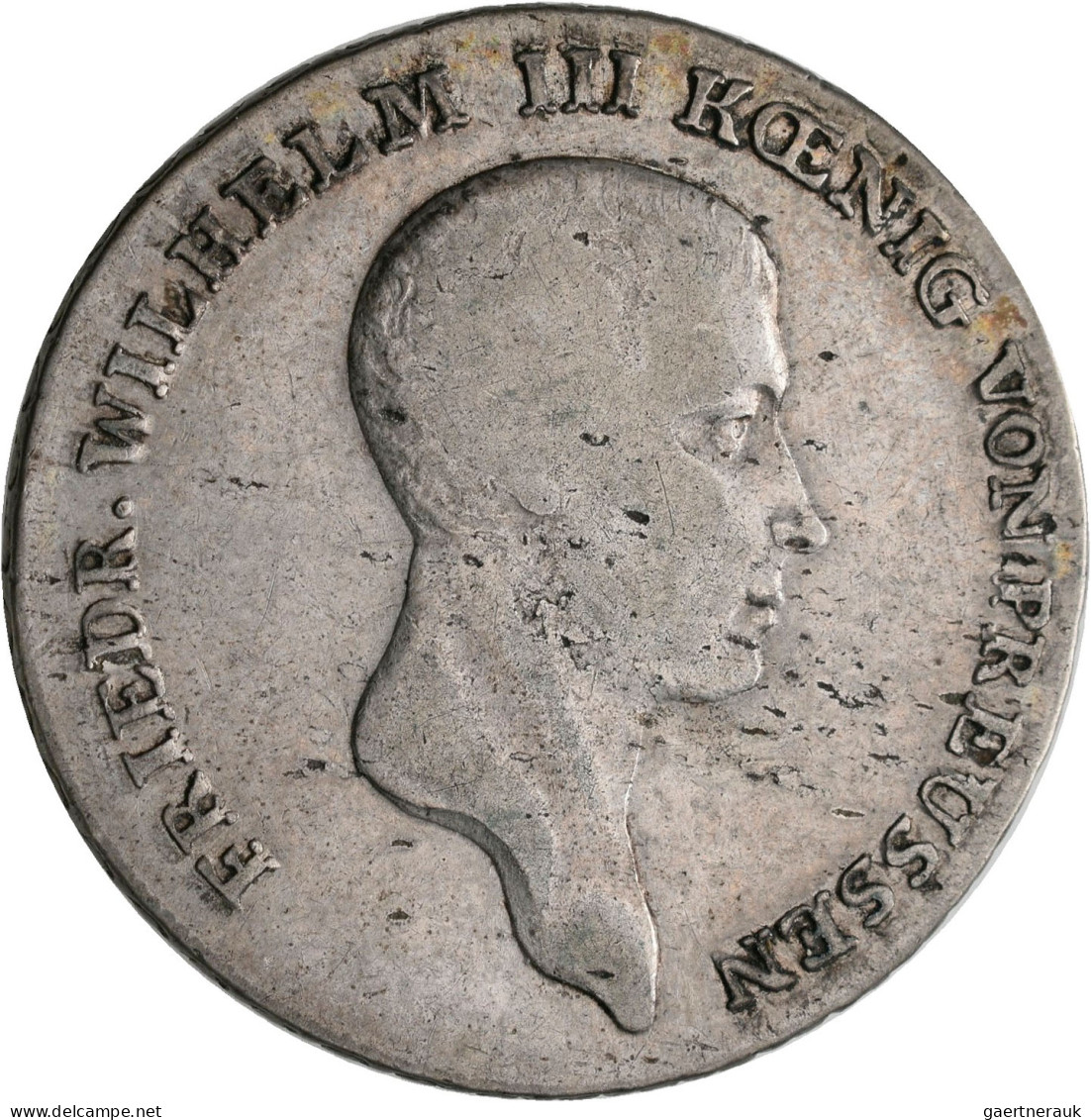 Preußen: Kleines Lot 3 Münzen, Dabei: Reichstaler 1814 A (AKS 11); Ausbeutetaler - Autres & Non Classés