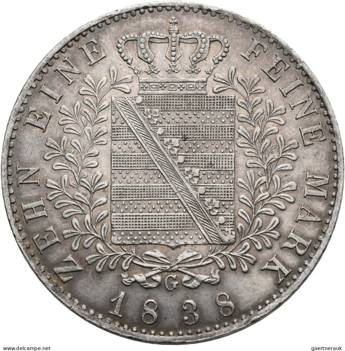 Sachsen: Friedrich August II. 1836-1854: Konventionstaler 1838 G; 28,06 G. AKS 9 - Sonstige & Ohne Zuordnung