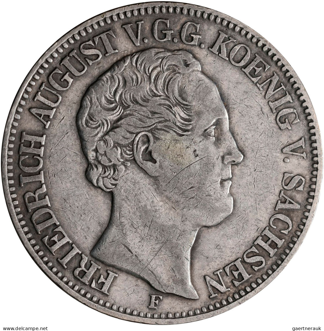 Sachsen: Friedrich August II. 1836-1854: Taler 1854 F. AKS 101, Jaeger 87, Thun - Other & Unclassified